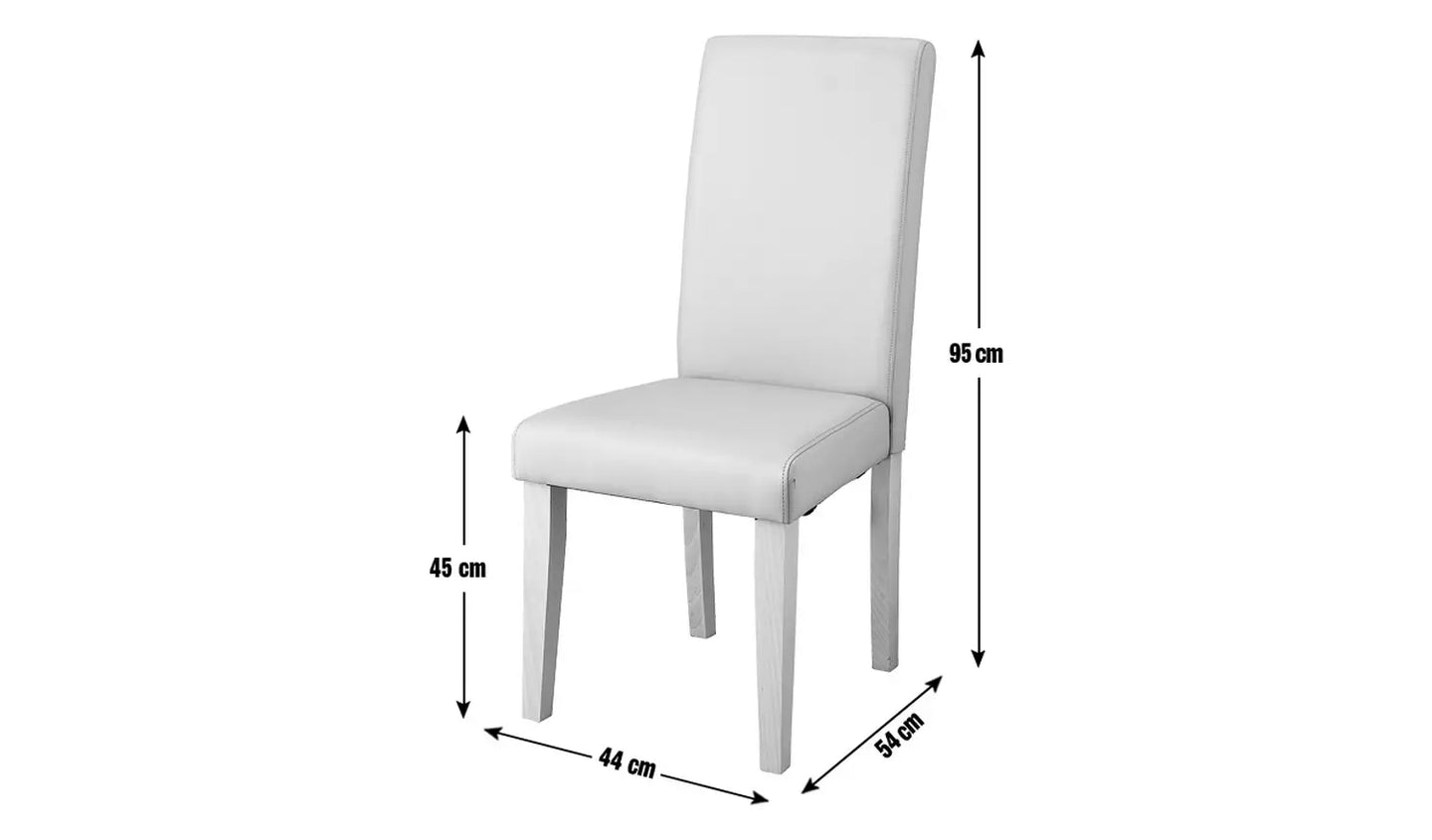 Assembled Pair of Midback Dining Chairs - Cream